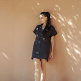 Island Black Shirt Dress