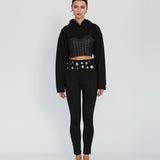 Corset Black Hoodie