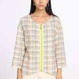 Front Back Tweed Top