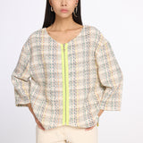 Front Back Tweed Top