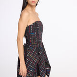 Strapless Tweed Dress