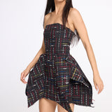 Strapless Tweed Dress