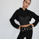 Corset Black Hoodie