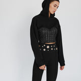 Corset Black Hoodie