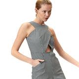Aura Checked Playsuit