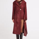 Flow Long Coat Burgundy
