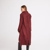 Flow Long Coat Burgundy