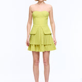 Ginna Lime Mini Dress