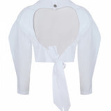 Angle Open Back Top White