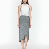 Revolve White/Checked Midi Dress
