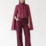 Ginna Burgundy Cargo Pants