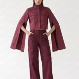 Ginna Burgundy Cargo Pants
