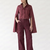Ginna Burgundy Cargo Pants