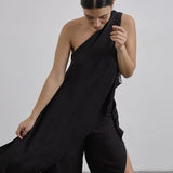 One Shoulder Top Black