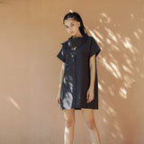 Island Black Shirt Dress