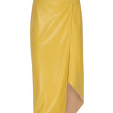 Orion Leather Midi Skirt