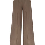 Khaki Cupro Maxi Pants