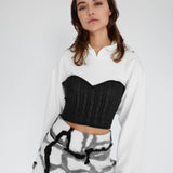 Corset Ecru Hoodie