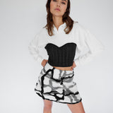 Corset Ecru Hoodie