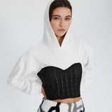 Corset Ecru Hoodie