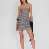 Checked Wool Mini Skirt