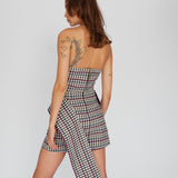 Checked Wool Mini Skirt
