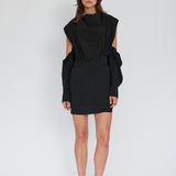 Cupro Mini Dress Sleeves OFF