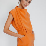 Cupro Mini Dress Oranj