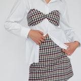 Checked Wool Mini Skirt