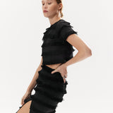 Fringe Pencil Skirt