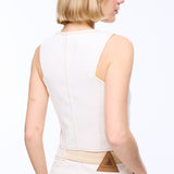 Papyrus Canvas Wrap Midi Skirt