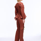 Lia Brown Linen Pants