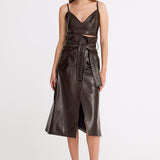 Sepia Leather Bra Bustier