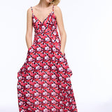 Origami Red Maxi Dress
