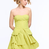 Ginna Lime Mini Dress