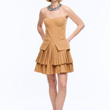Ginna Tan Mini Dress
