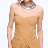 Ginna Tan Mini Dress