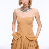 Ginna Tan Mini Dress