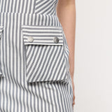 Apron Striped Mini Dress