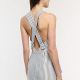 Apron Striped Mini Dress