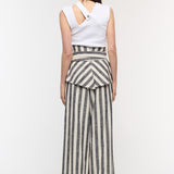 Sleeves Striped Maxi Pants