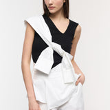 Sleeves White Maxi Pants