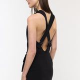 Apron Black Mini Dress