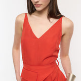 Onyx Red Loose Jumpsuit