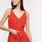 Onyx Red Loose Jumpsuit