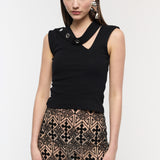 Aztec Lace Midi Skirt