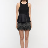Aztec Lace Mini Skirt