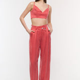 Loose Coral Maxi Pants