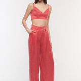 Loose Coral Maxi Pants