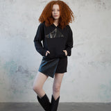 Piton Black Mini Skirt